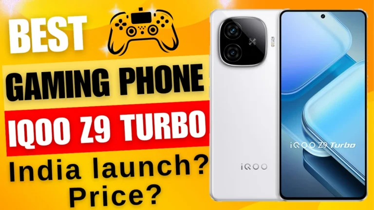 iQOO Z9 Turbo Smartphone in White color and specifications text