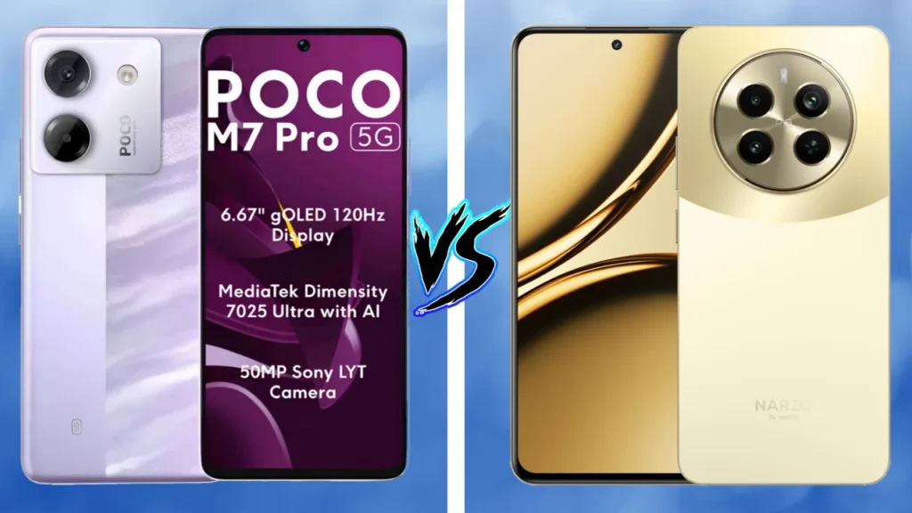 Poco M7 Pro Vs Realme Narzo 70 Pro Smartphone comparison